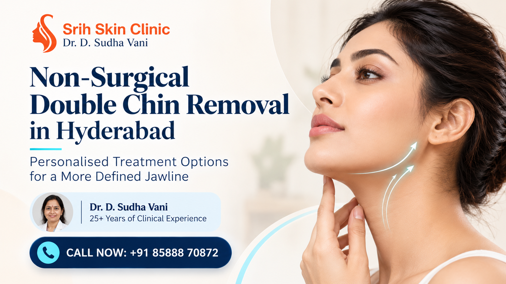 Non-surgical double chin removal in Hyderabad at Srih Skin Clinic